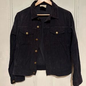 American Apparel Corduroy Jacket in Dark Navy Blue